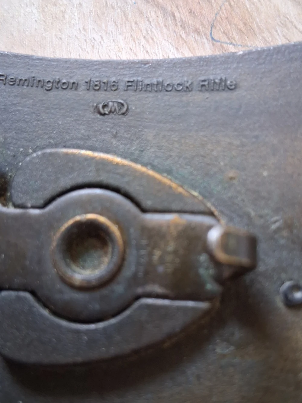 Vintage Remington 1816 flinklock rifle Bronze-Tone Belt Buckle